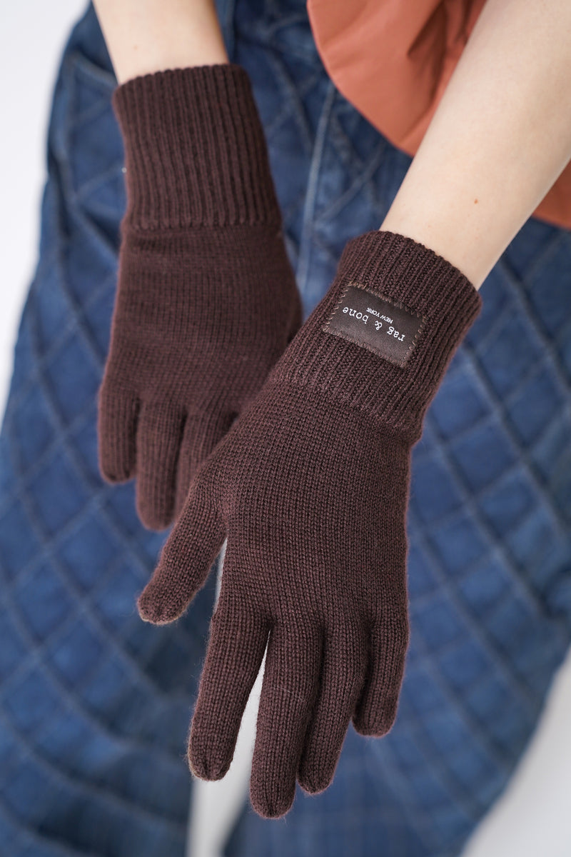 Rag & Bone Addison Tech Gloves in Chocolate Brown – Ashia Mode