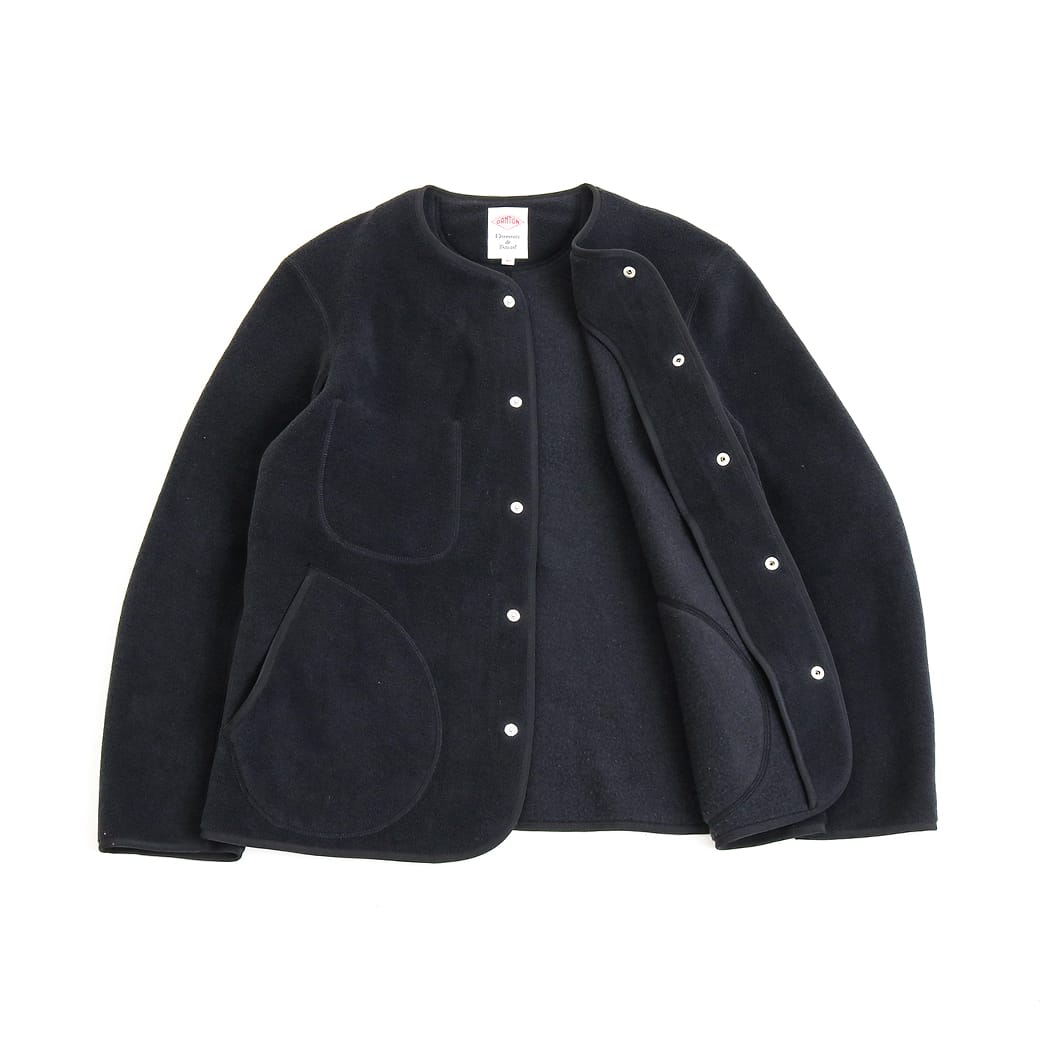 DANTON ダントン ノーカラーフリースカーディガン｜BORN FREE ONLINE SHOP