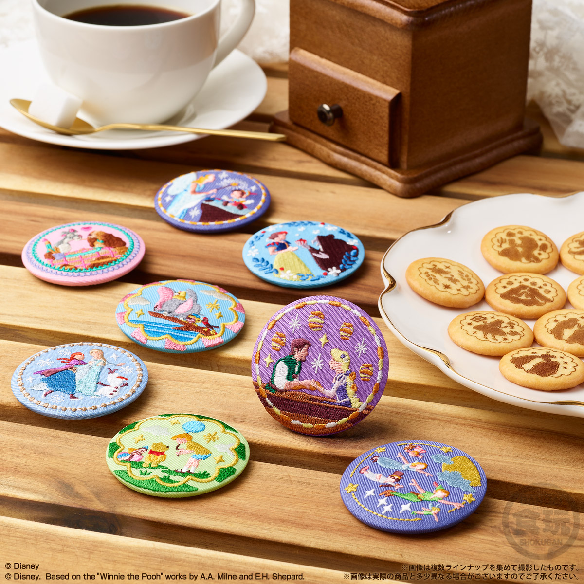 Disney Characters 刺繍缶バッジビスケット(再販）｜発売日：2025年5月