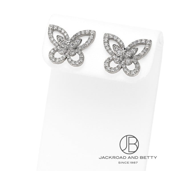 バタフライ シルエット ダイヤモンド ピアス[RGE1574] Butterfly