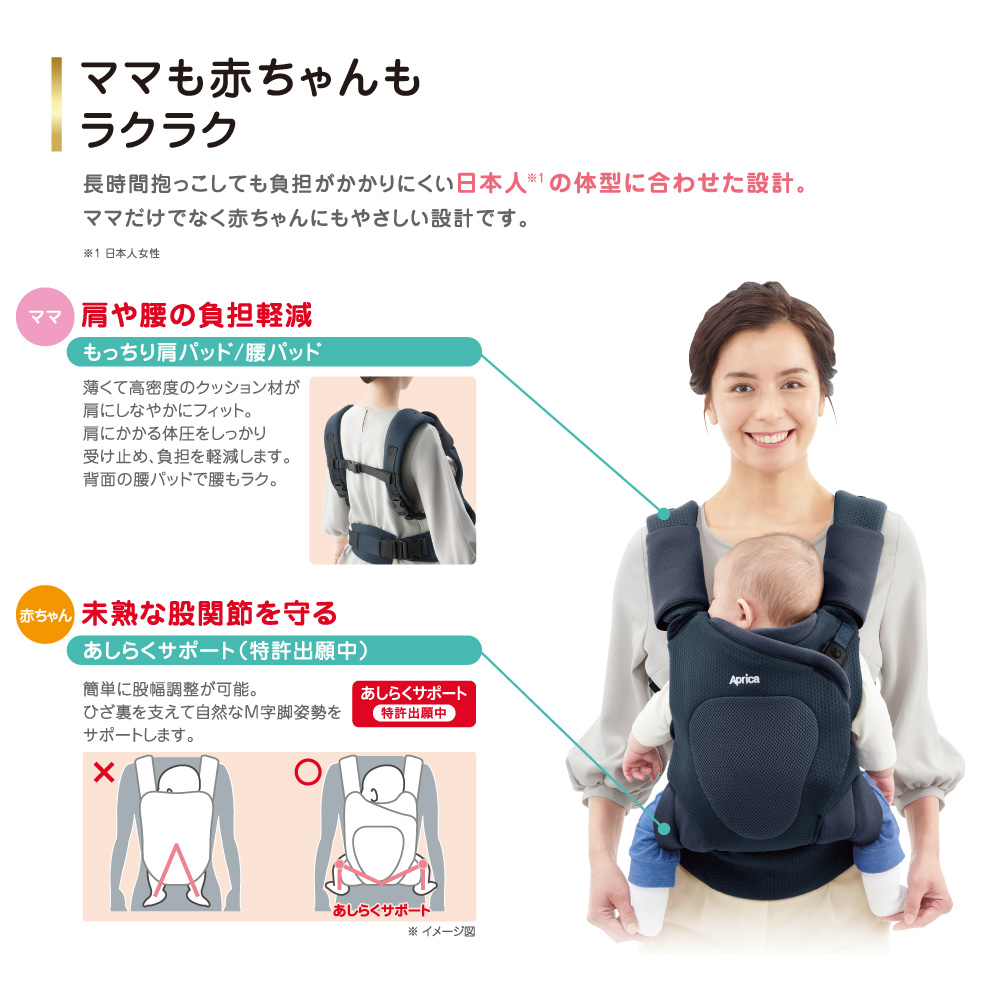 アップリカのコアラは赤ちゃんもママも快適！研究に基づいた信頼感は