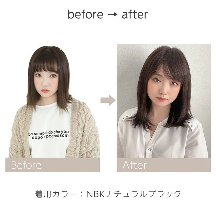 医療用ウィッグ 最高級人毛(レミー)100％ 部分手植えミディ｜ウィッグ