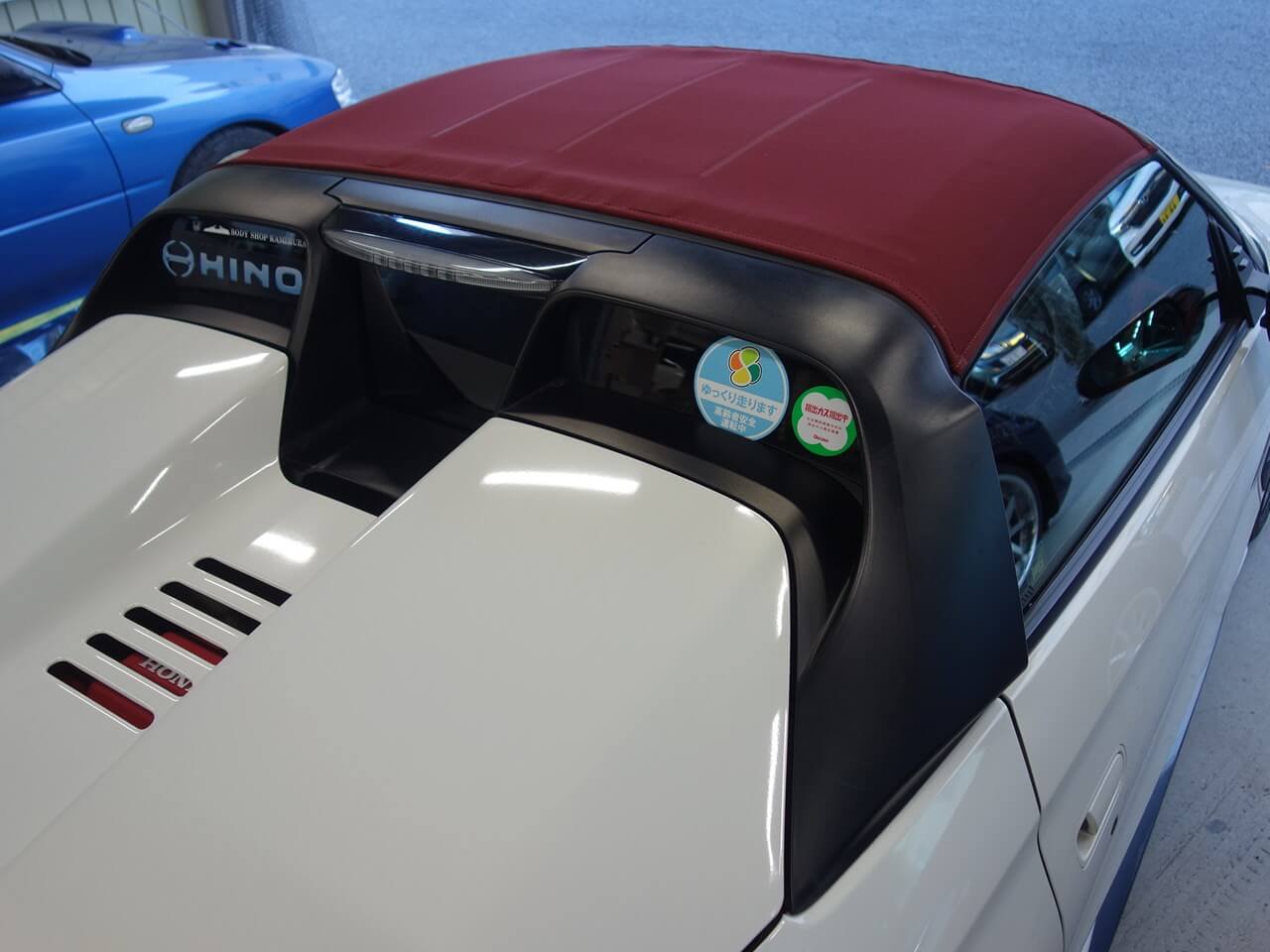 ホンダ S660 ロールバーガーニッシュなどシボ消し＆ブラックマイカ塗装