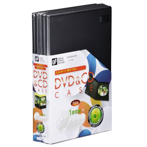 CD/DVDケース(10枚パック) OA-RDVS-10PK OHM AV関連用 スリム 10枚入