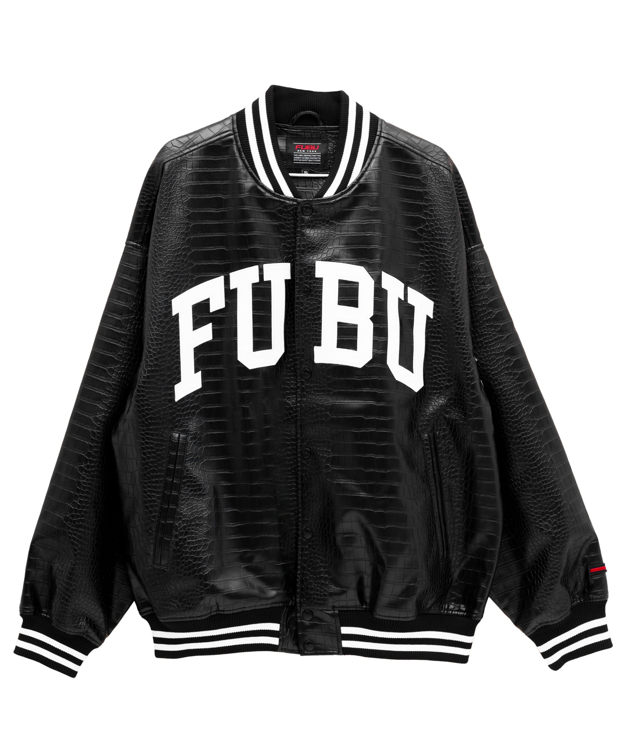 FUBU フブ アウター パイソン フェイクレザー ジャケット ジャンパー