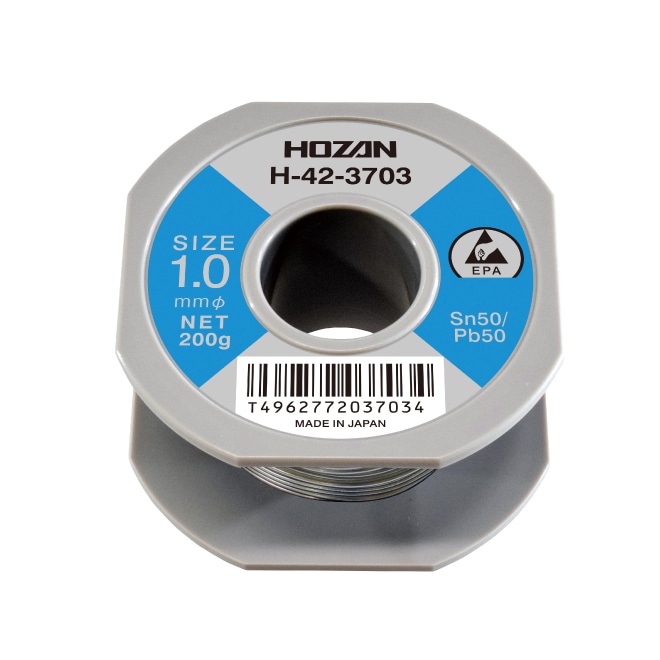 HS-312 ハンダ（Sn-3Ag） 0.6mmφ・400g【HOZAN】 ホーザン株式会社