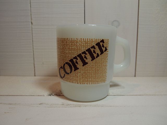 70s-80sFireKing(ファイヤーキング)スタッキングマグ・COFFEE - 古着屋