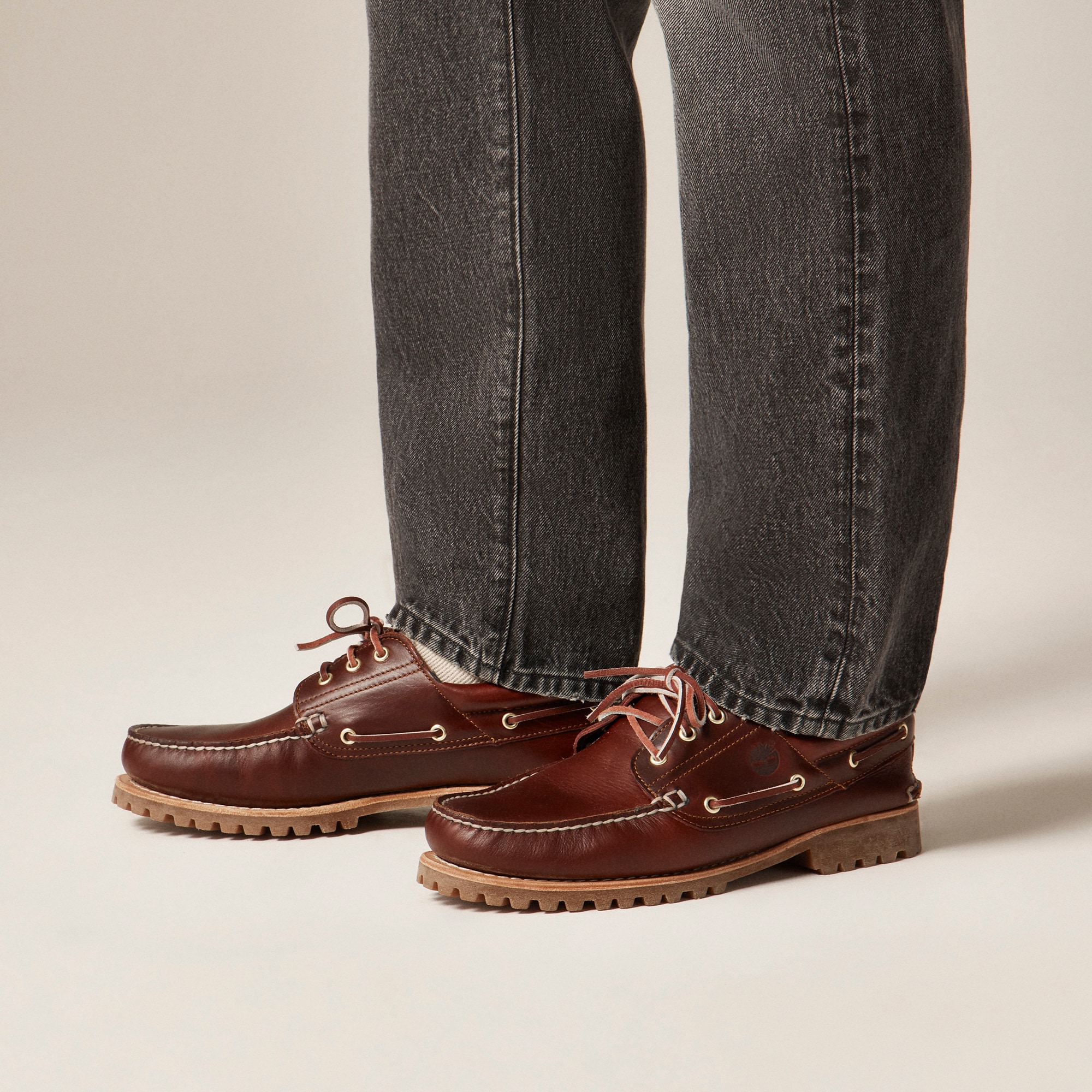 Timberland® Authentic Three-eye Lug Hand-sewn Boat Shoes For Men