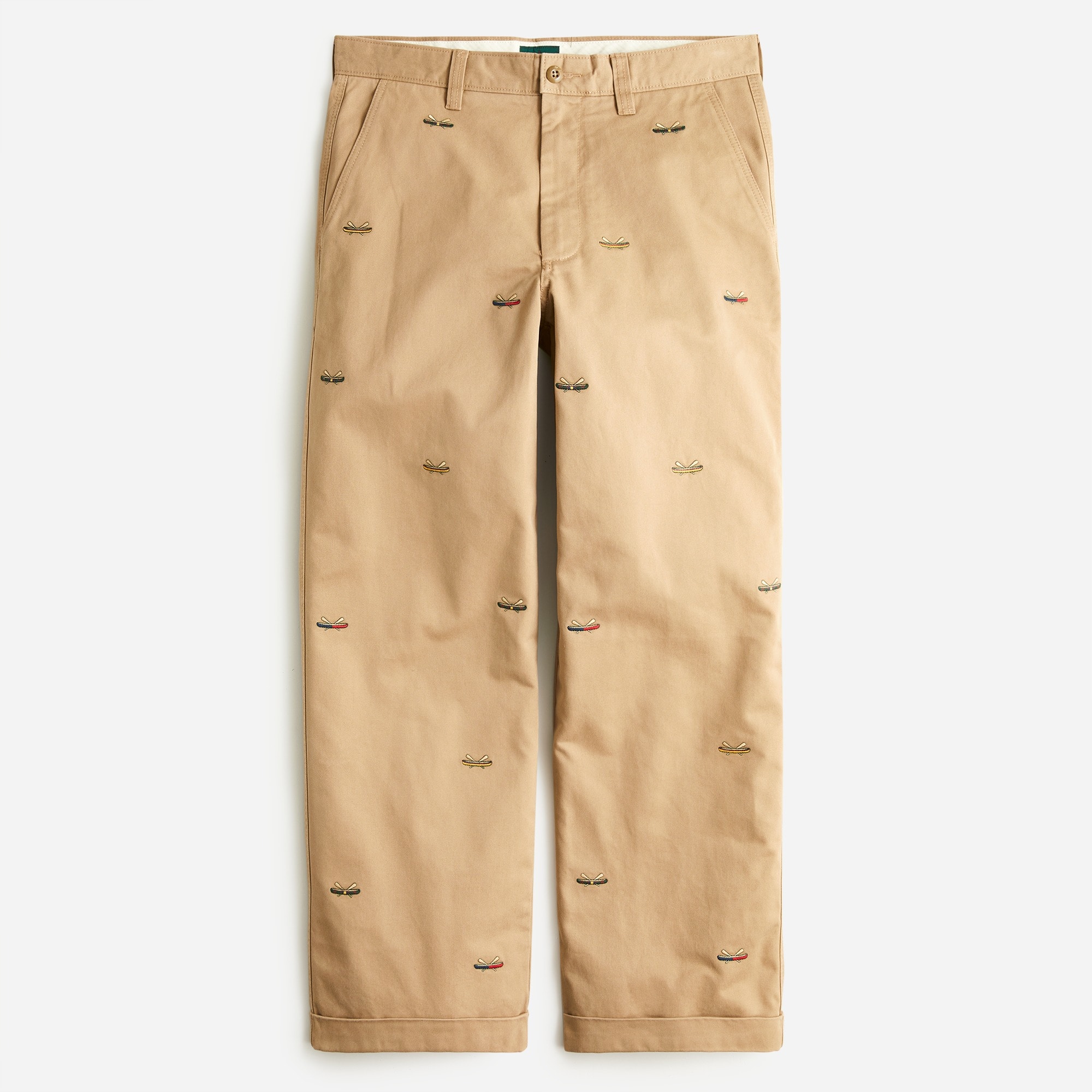 Giant-fit Chino Pant In Embroidered Canoe For Men | J.Crew