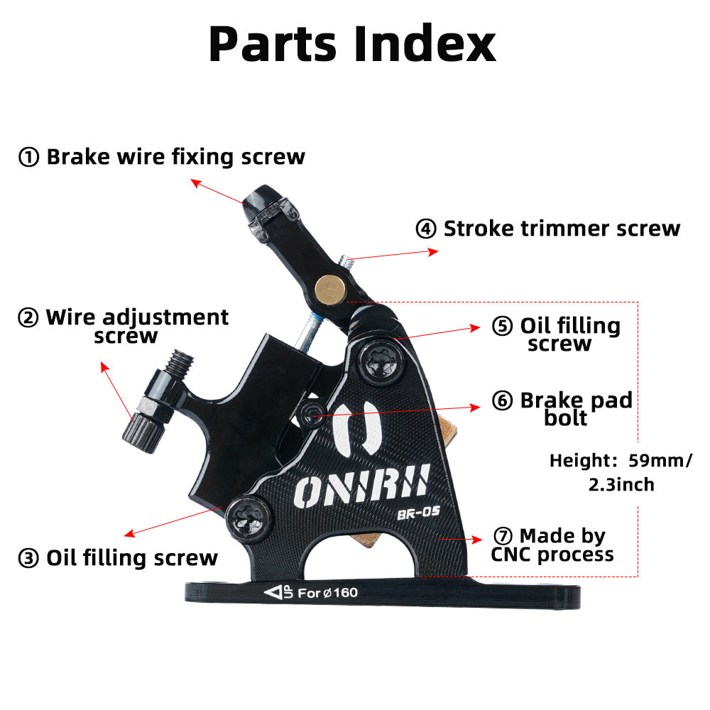 ONIRII BR-05 Mechanical Wire Pull Hydraulic Disc Brake Calipers