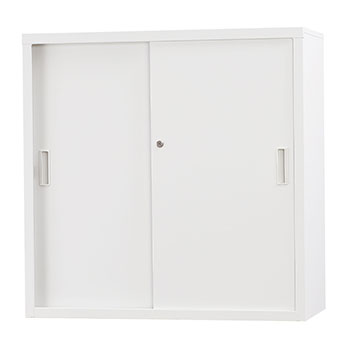 TS-53DS 豊國工業 スチール引戸書庫 上下兼用 ホワイトグレー 幅1500
