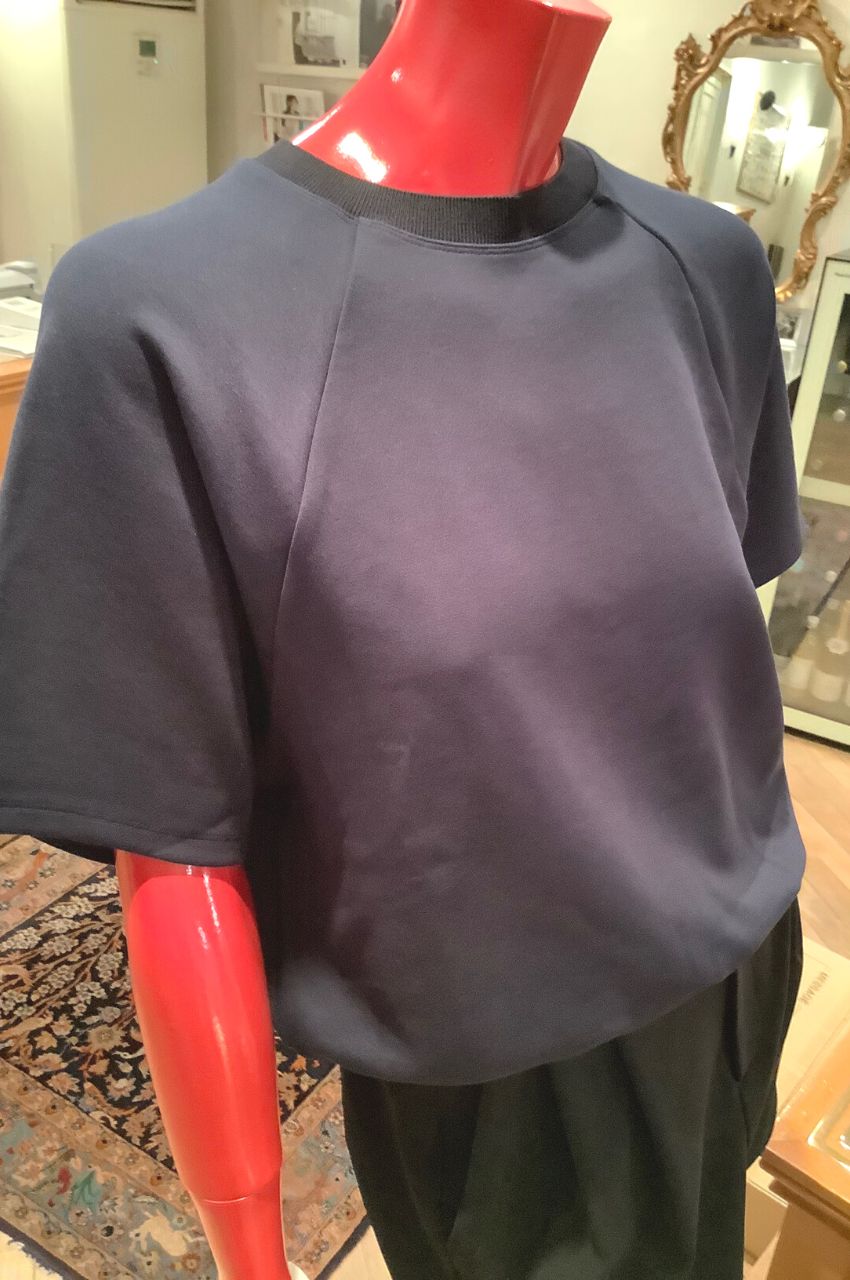 Theory - Double Knit LT N SS Seam Sweatsh / クロップドスウェット