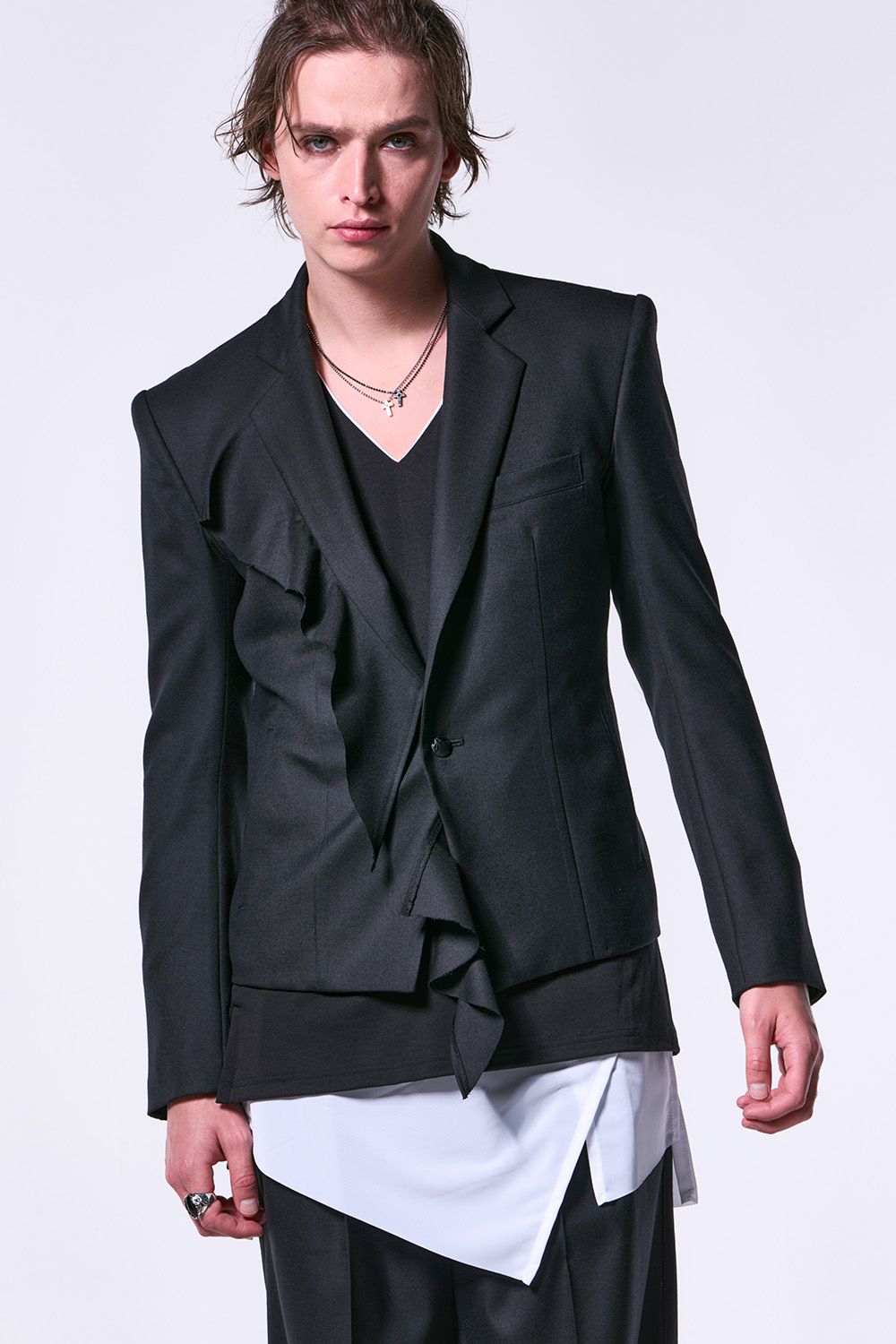 kiryuyrik - 72Saxony Frill Jacket / サキソニーウール フリル