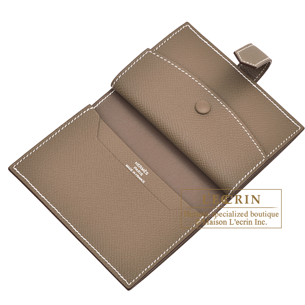 エルメス ベアンミニ エトゥープ ヴォーエプソン シルバー金具