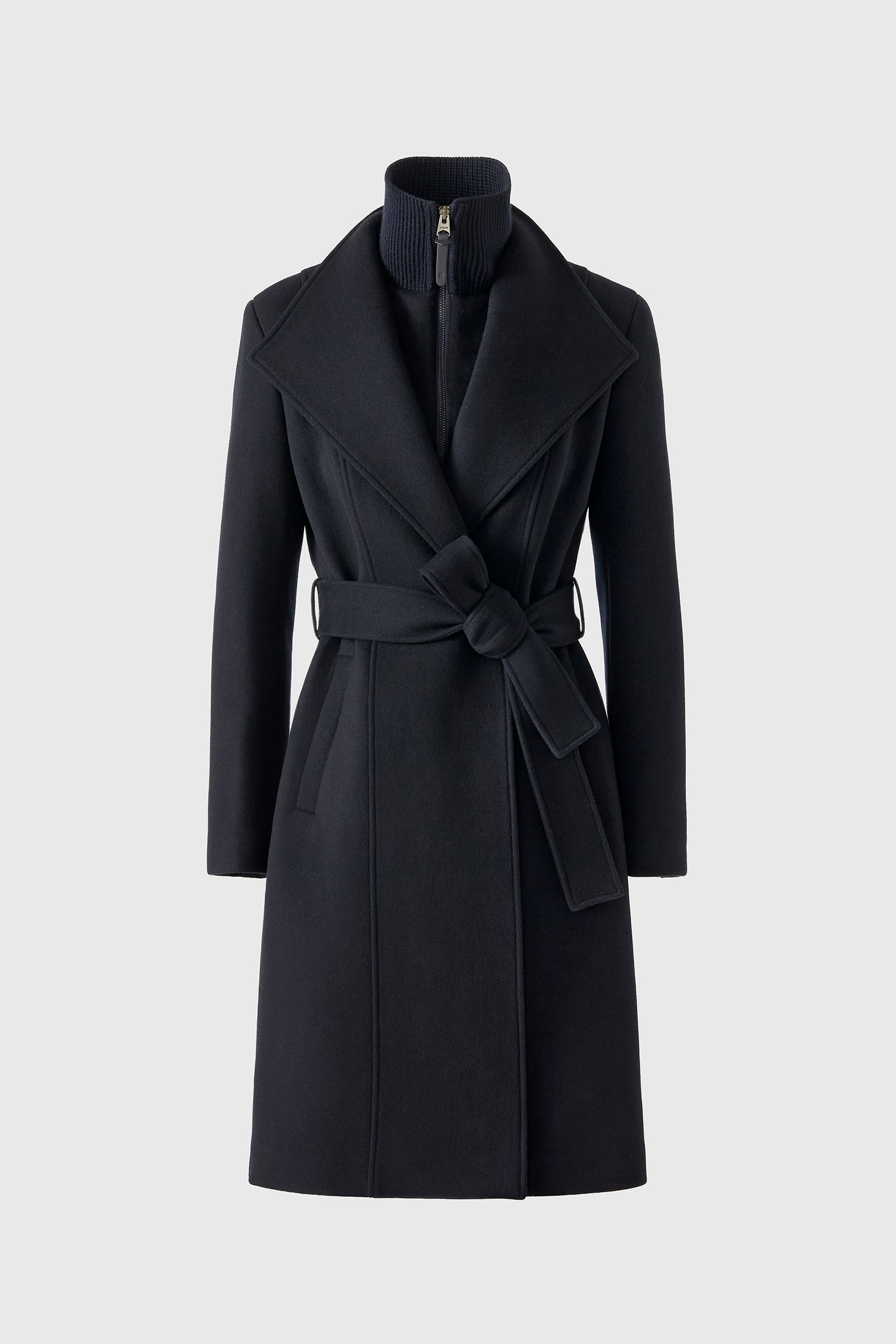 NORITA-Z 2-in-1 double face wool coat with sash for Women | Mackage US