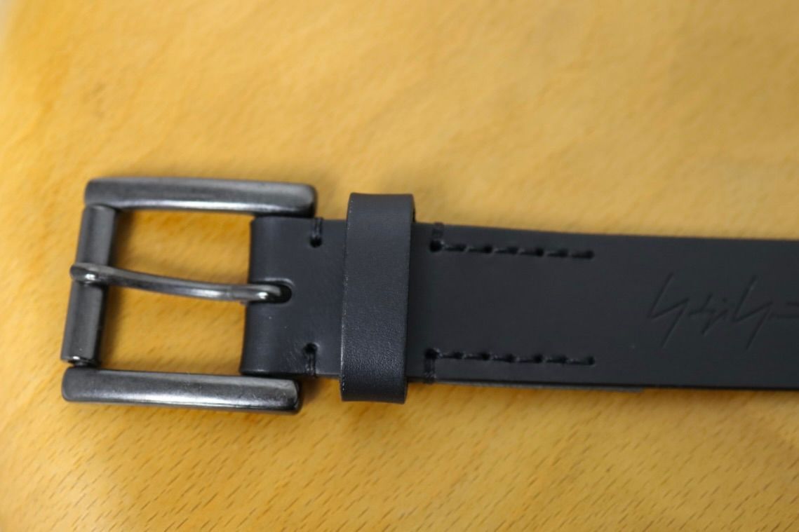 yohji yamamoto - Yohji Yamamoto MATT SOFT OIL LEATHER 30MM PLAIN