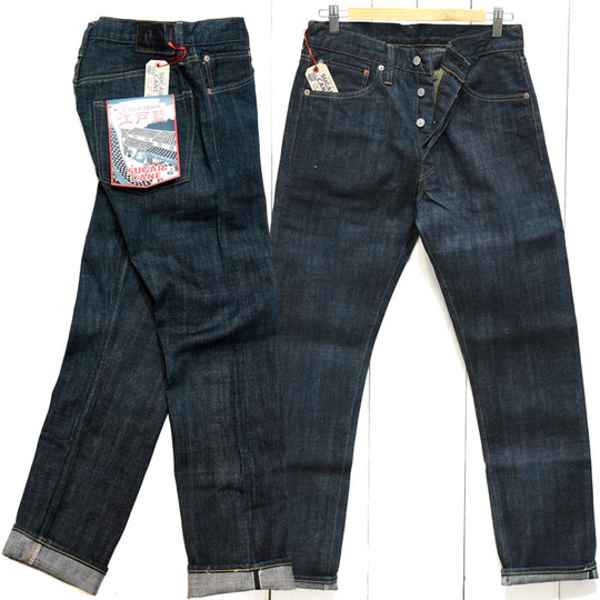 SUGAR CANE(シュガーケーン)「砂糖黍製 江戸藍混右綾」14oz.デニム