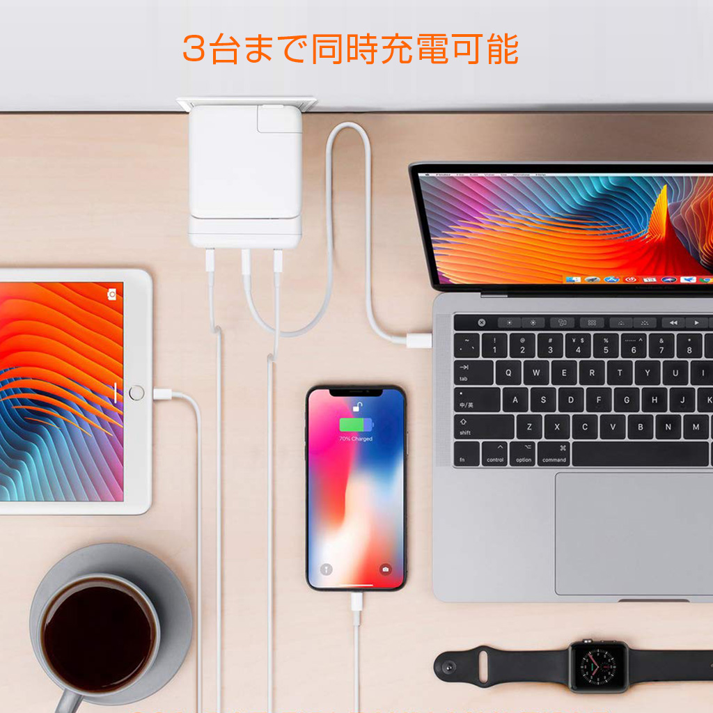 Hyper（ハイパー） HyperDrive Apple 61W 電源アダプタ用 USB-C Hub