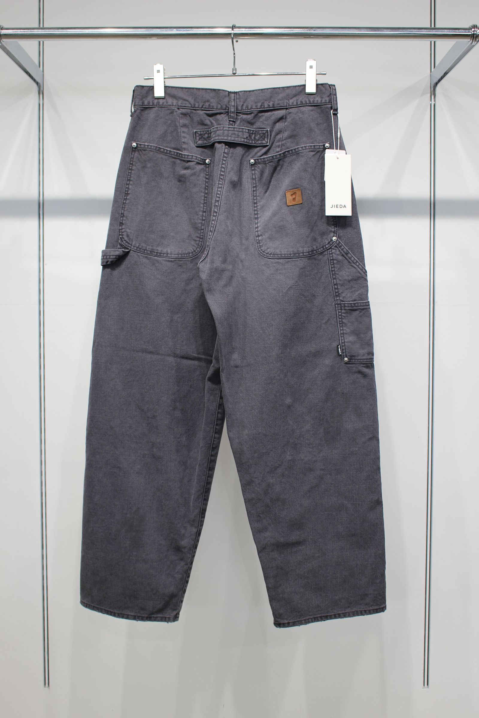 JIEDA - [ラスト1点] DUCK DOUBLE KNEE PANTS | BLACK | ダブルニー