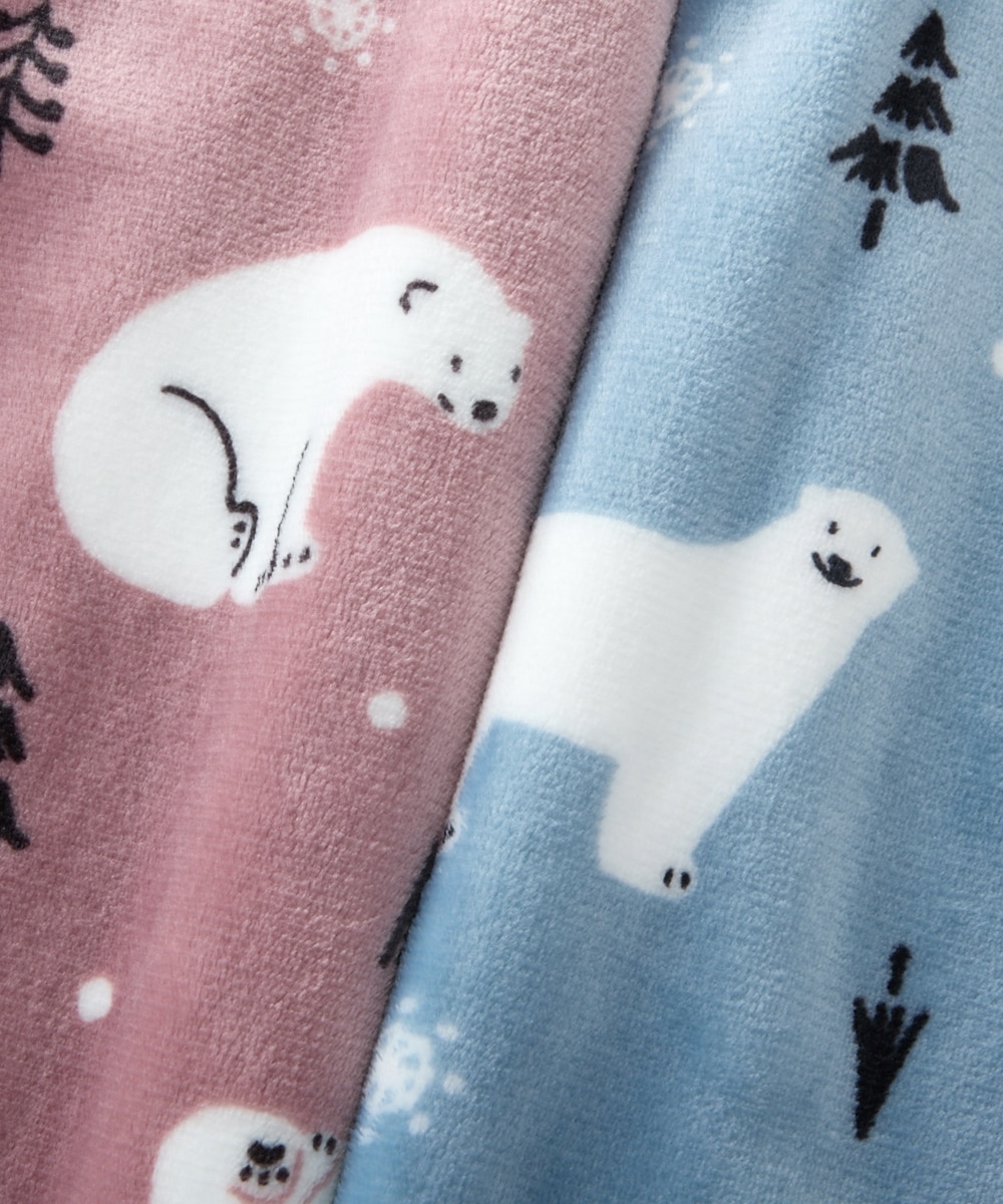 ふわもこプレミアム シロクマ柄ハイネック前開きパジャマ 通販【ニッセン】