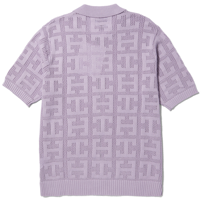 Monogram Jacquard Zip Sweater (Lavender) – Capsul