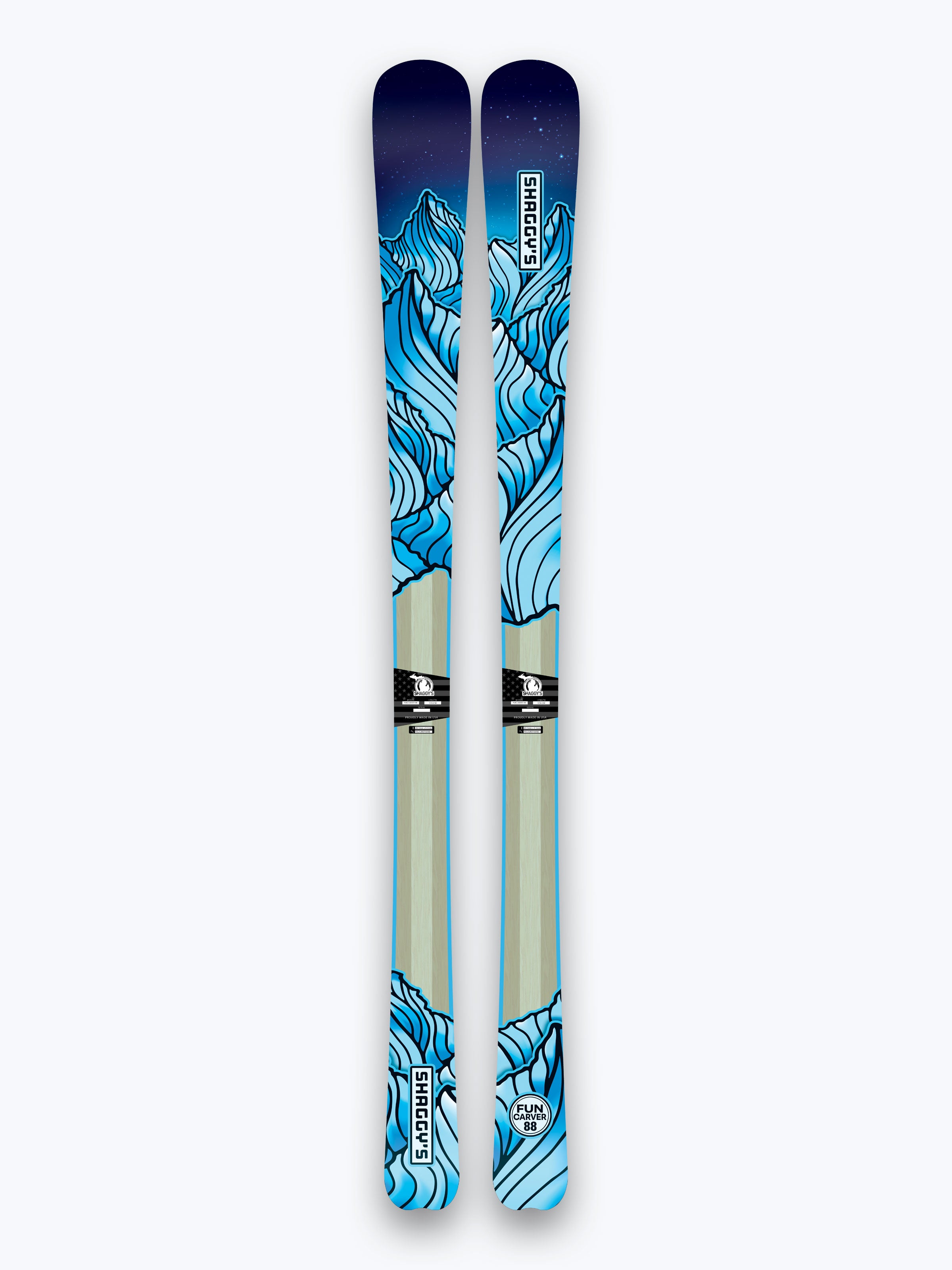 Fun Carver 88 - Abstract Mountains – Shaggy's Copper Country Skis