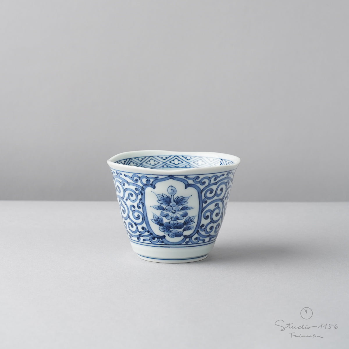 波佐見焼 染付 南蛮図 フリーカップ 280ml 高山陶器の通販｜Studio1156