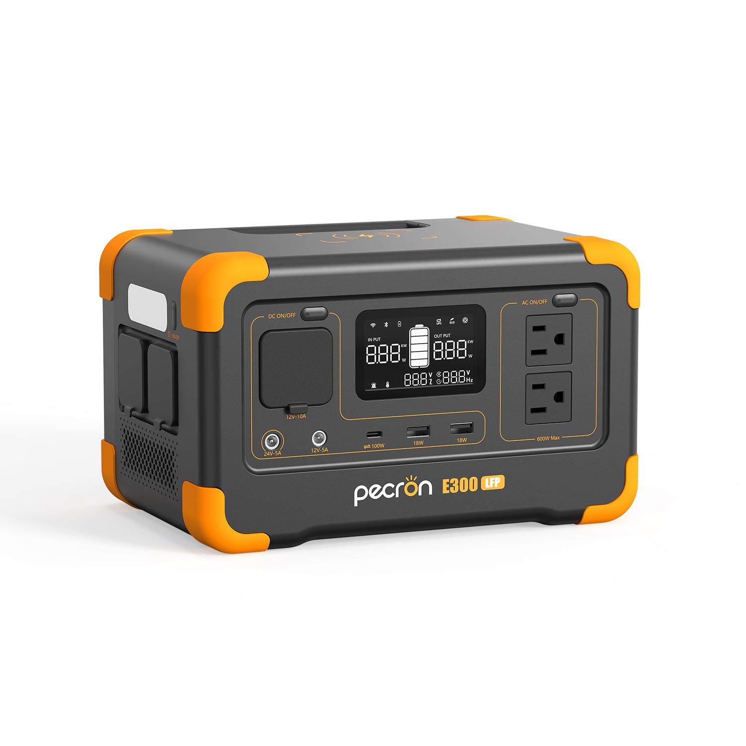 PECRON ポータブル電源 E600LFP＋200Wソーラーパネル(セット) 小型軽量