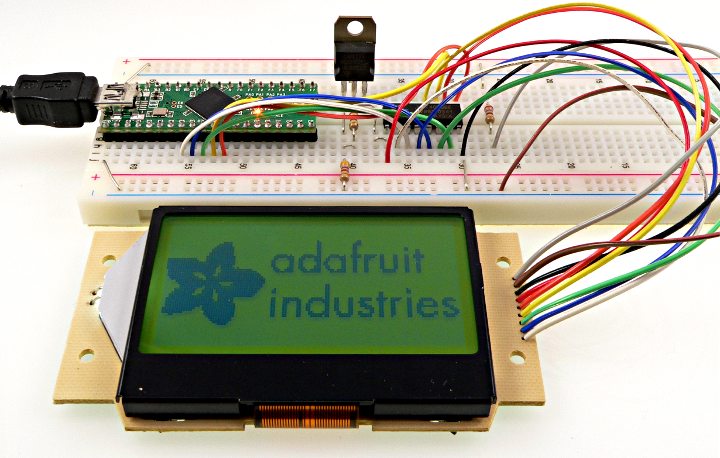 ST7565 Graphic LCD Arduino Library, on Teensyduino