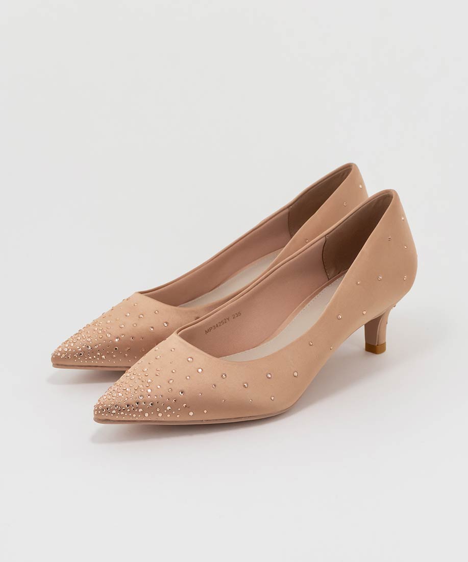 SALE】ストーンサテンヒールパンプスRANDA公式サイト