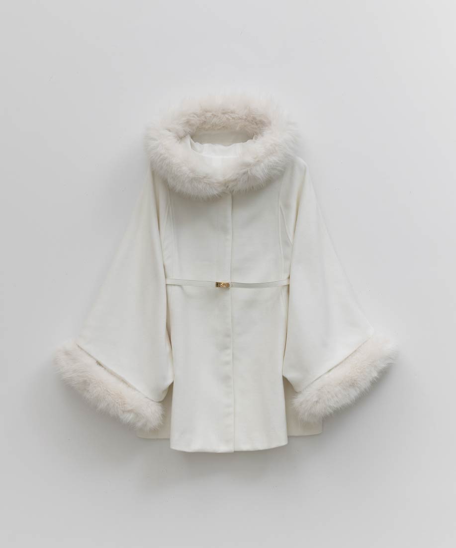 SALE】2WAY ファー付きミドルケープコートRANDA公式サイト