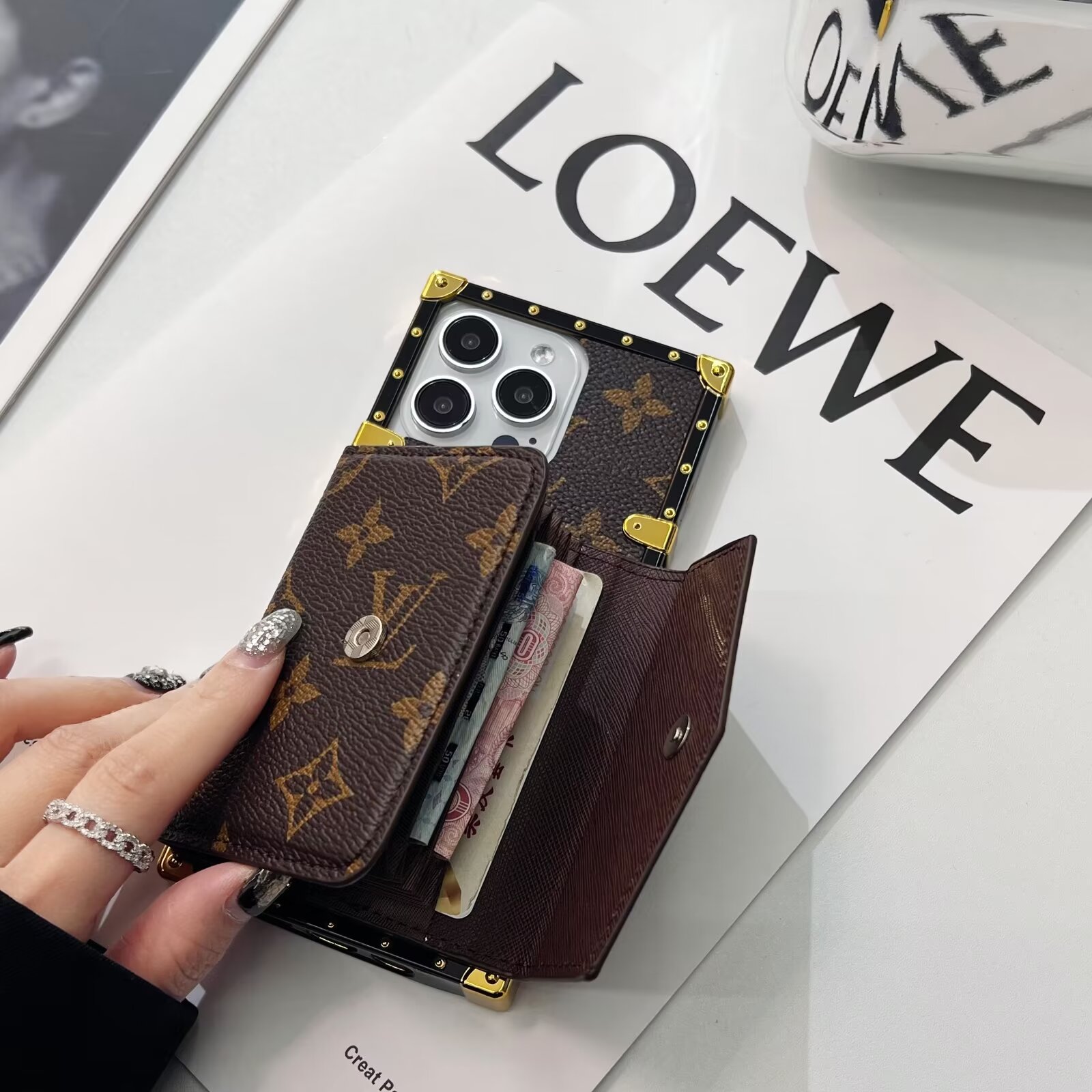 ルイヴィトン iphone17/17airケース ショルダー カード 収納 iphone16