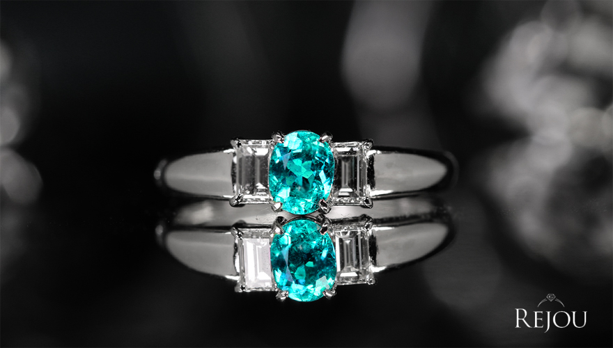 ブラジル産パライバトルマリン 0.3ct ダイヤモンド 約0.3ct プラチナ