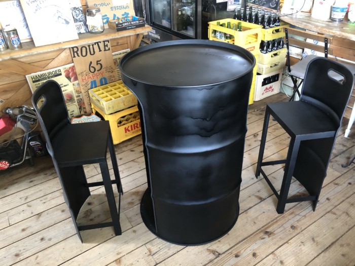 新作ドラム缶テーブルセット