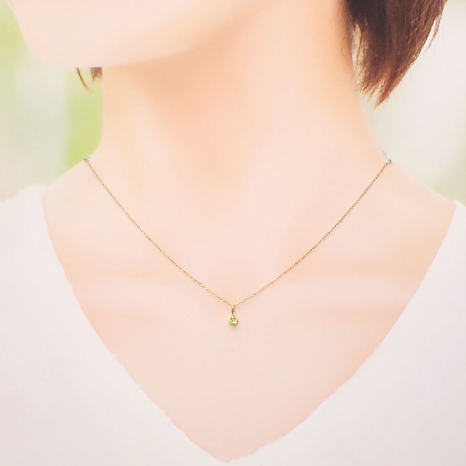 ◇K18 Petitデザイン限定品◇一粒石ジュエリー | スフェーン 3.5mm
