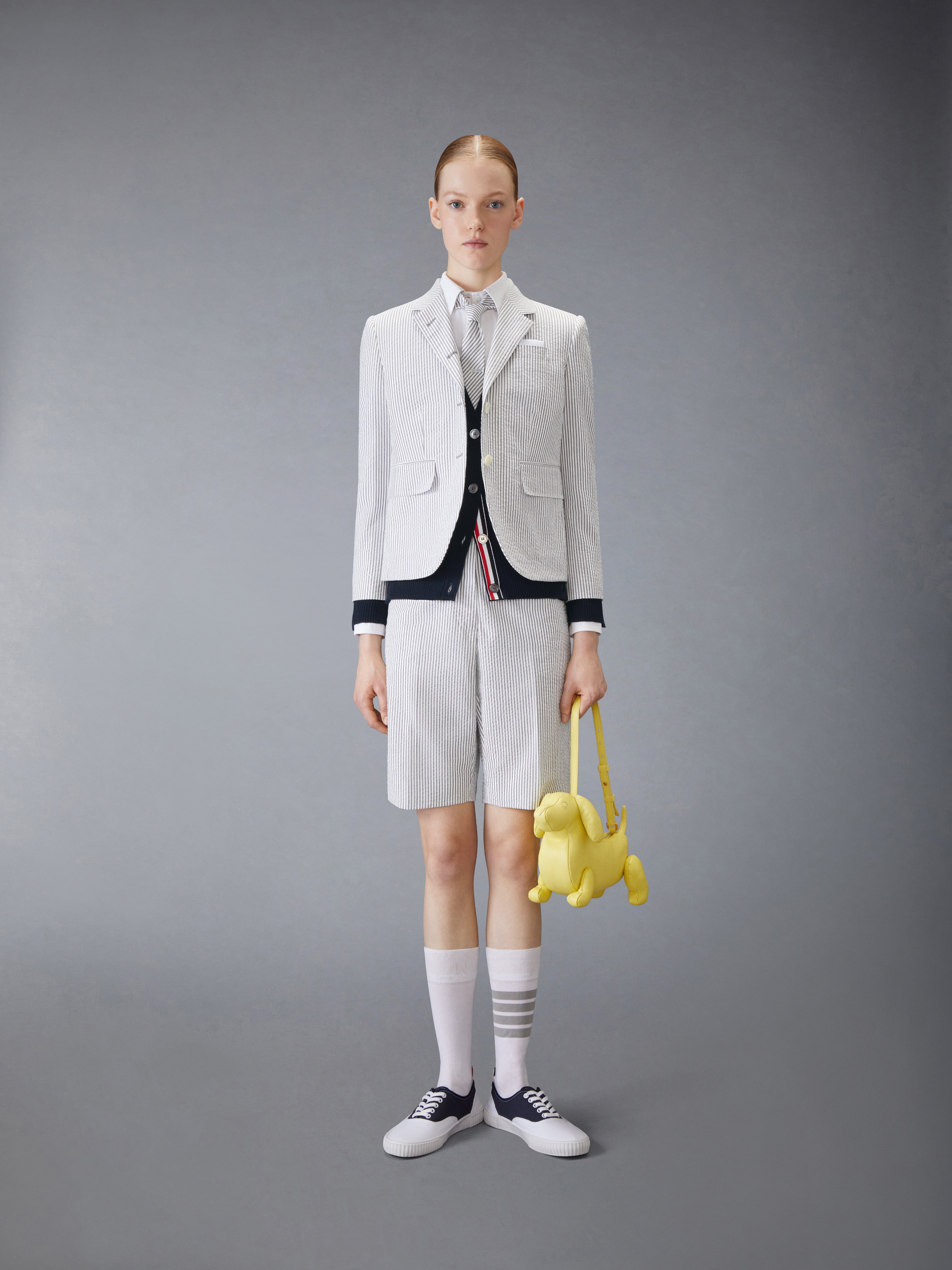クラシック カシミヤ 4-BAR Vネック カーディガン | Thom Browne
