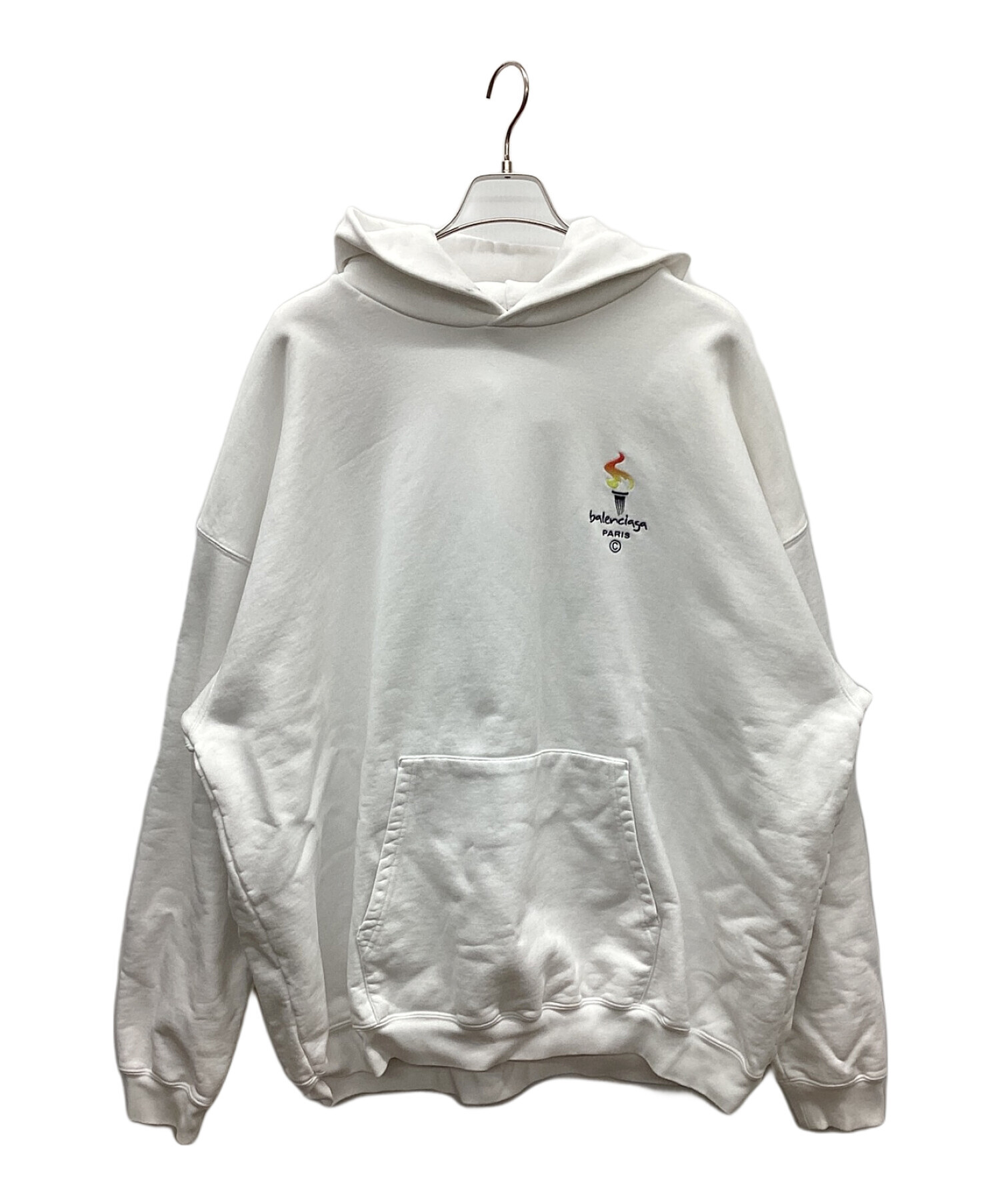 中古・古着通販】BALENCIAGA (バレンシアガ) パーカー ホワイト サイズ