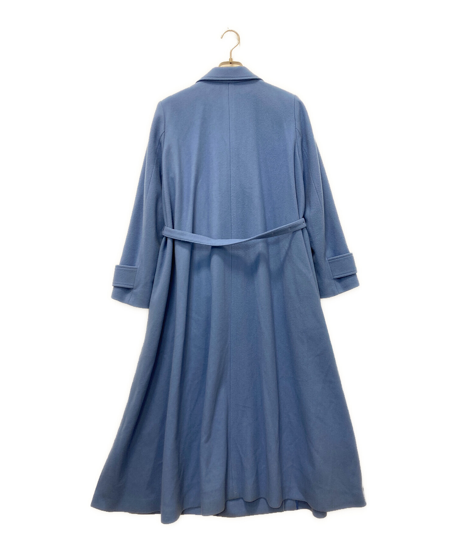 中古・古着通販】AMERI (アメリ) BELT FLARE LONG COAT ブルー サイズ