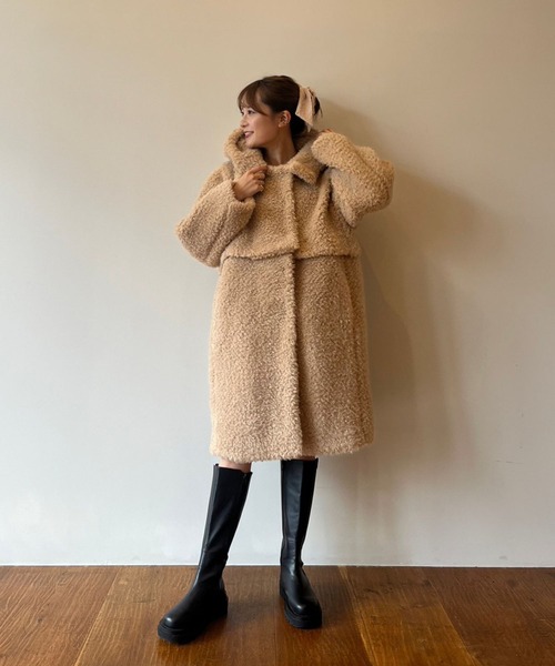 Lil Ambition（リルアンビション） ムートンコート ボアコート 「2way