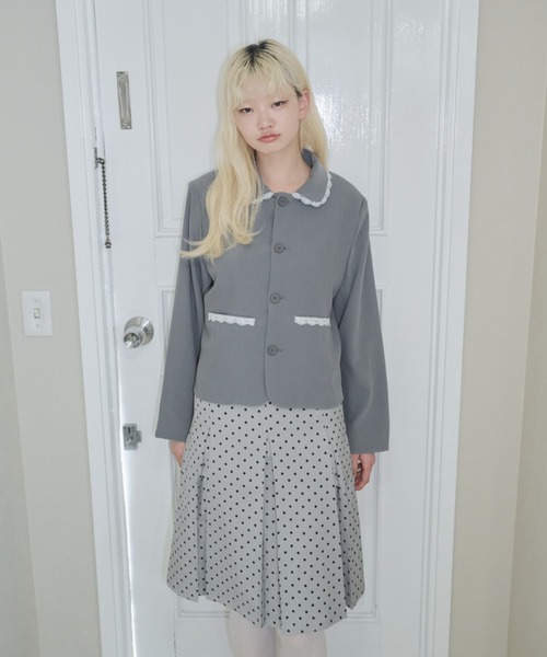 Smyeon コート アウター Compact lace jaket / レース付きコンパクト