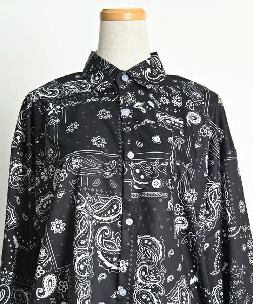 marai（マーライ） ブラウス シャツ ペイズリー柄 長袖総柄シャツ