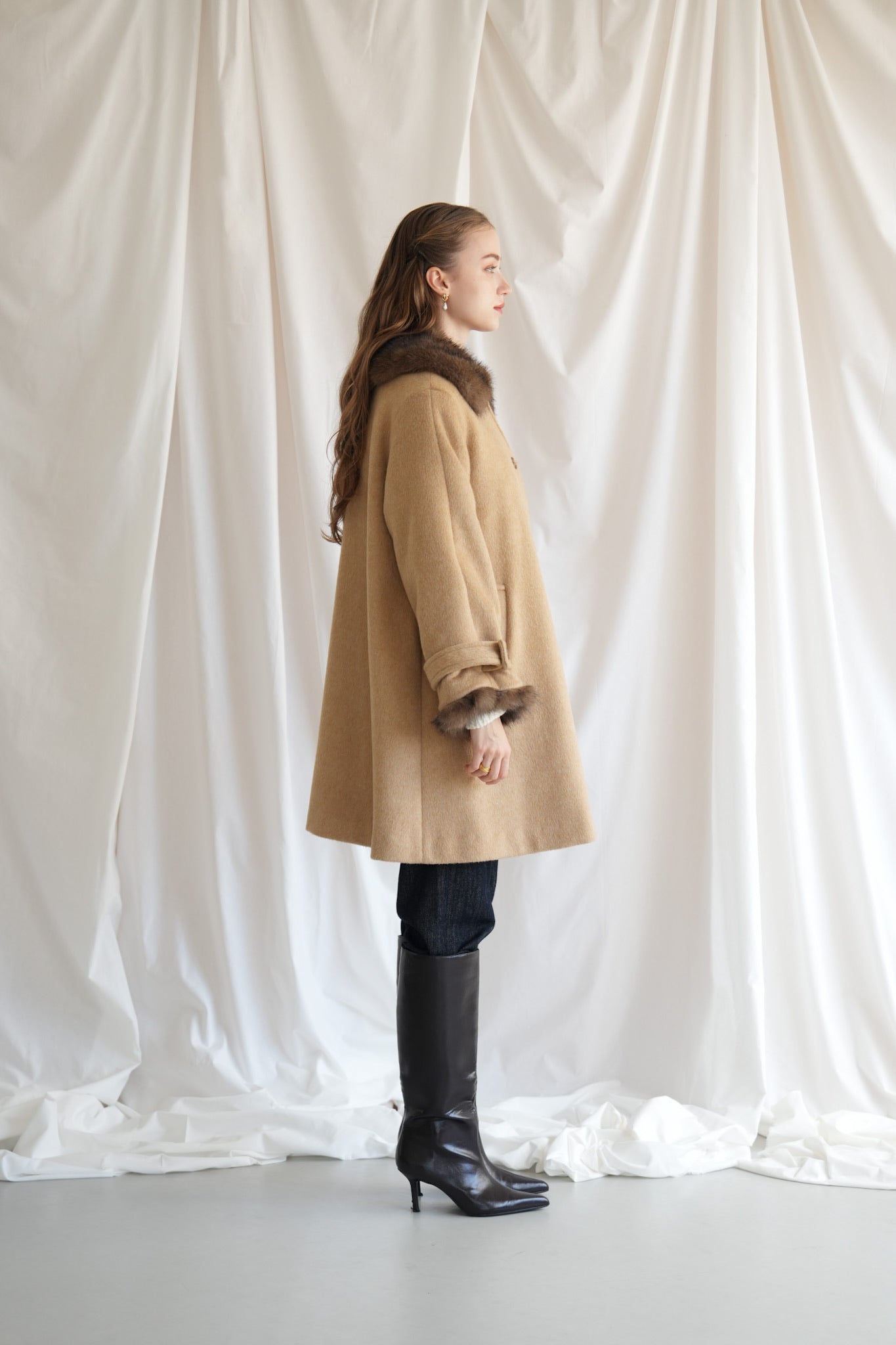 fur flare middle coat – Acka online store