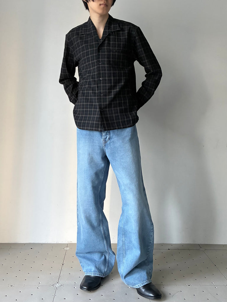 VUJA DE (ヴジャデ) | STEVE WIDE-LEG DENIM JEANS LIGHT BLUE