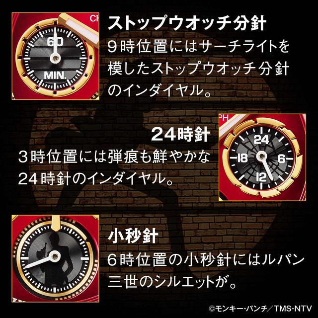 ルパン三世」“赤ジャケ”のルパンをイメージ！ 弾痕やシルエットが不敵