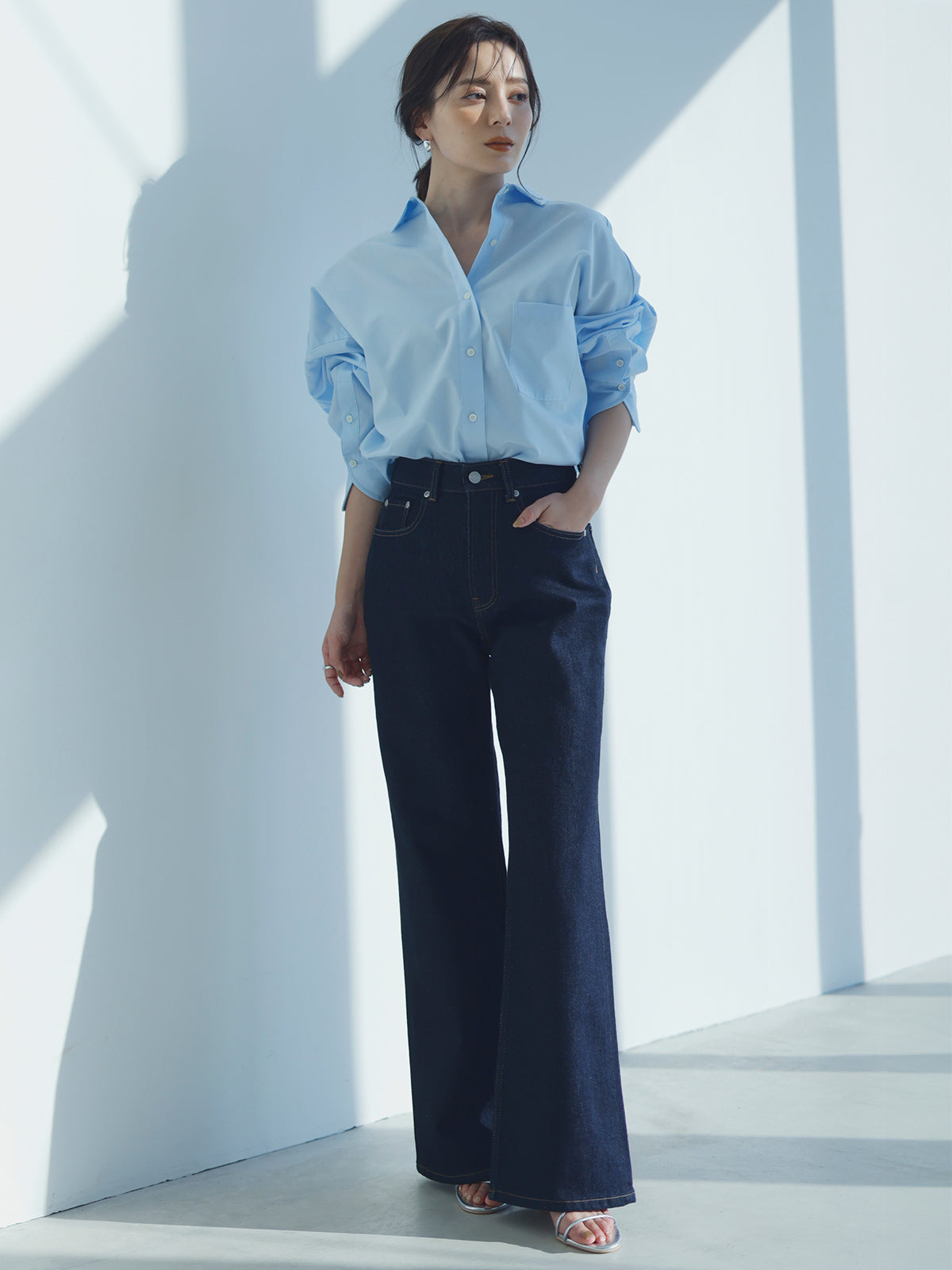 Wide leg denim