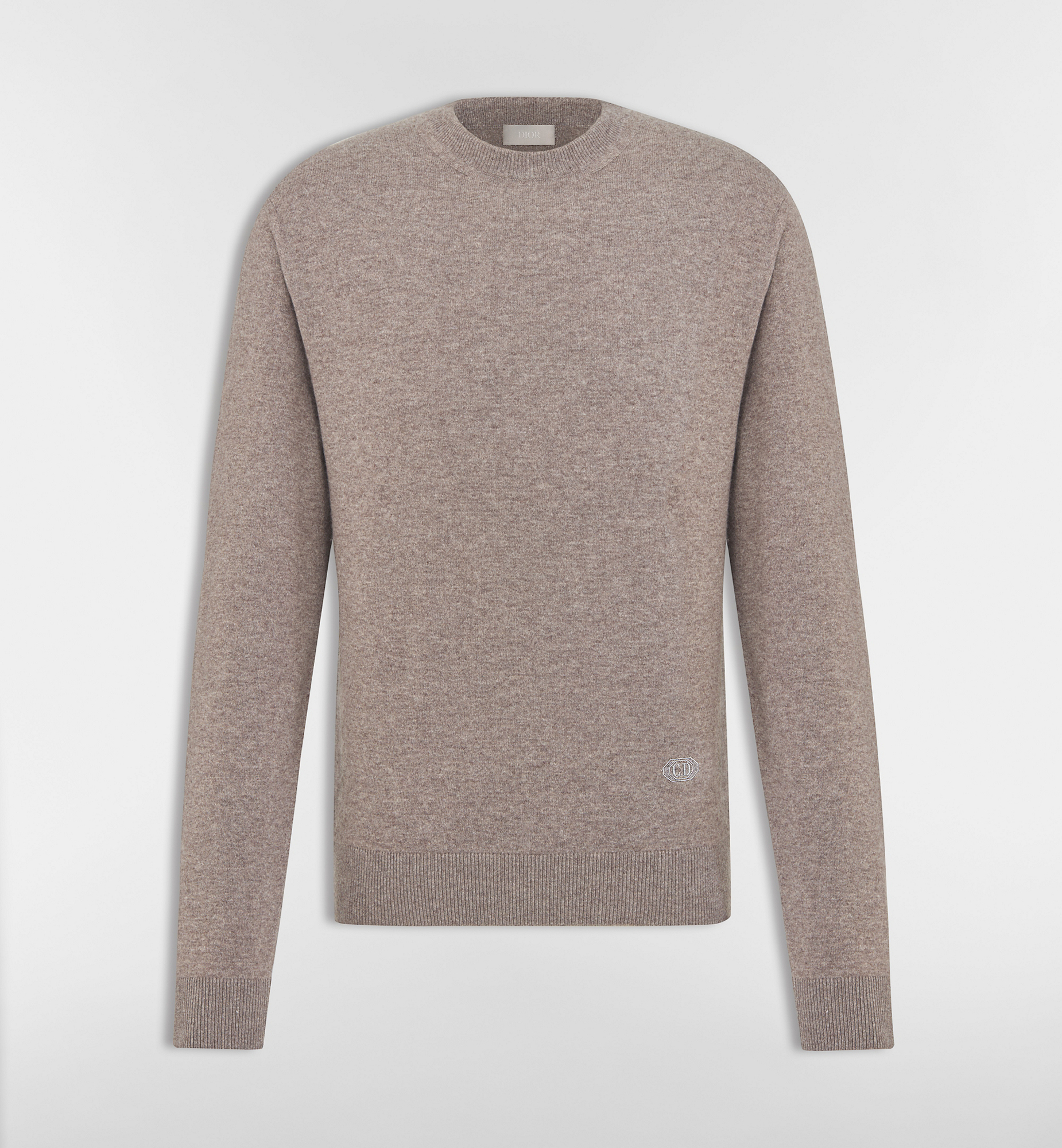 CD Box Sweater Brown Wool and Cashmere Jersey | DIOR