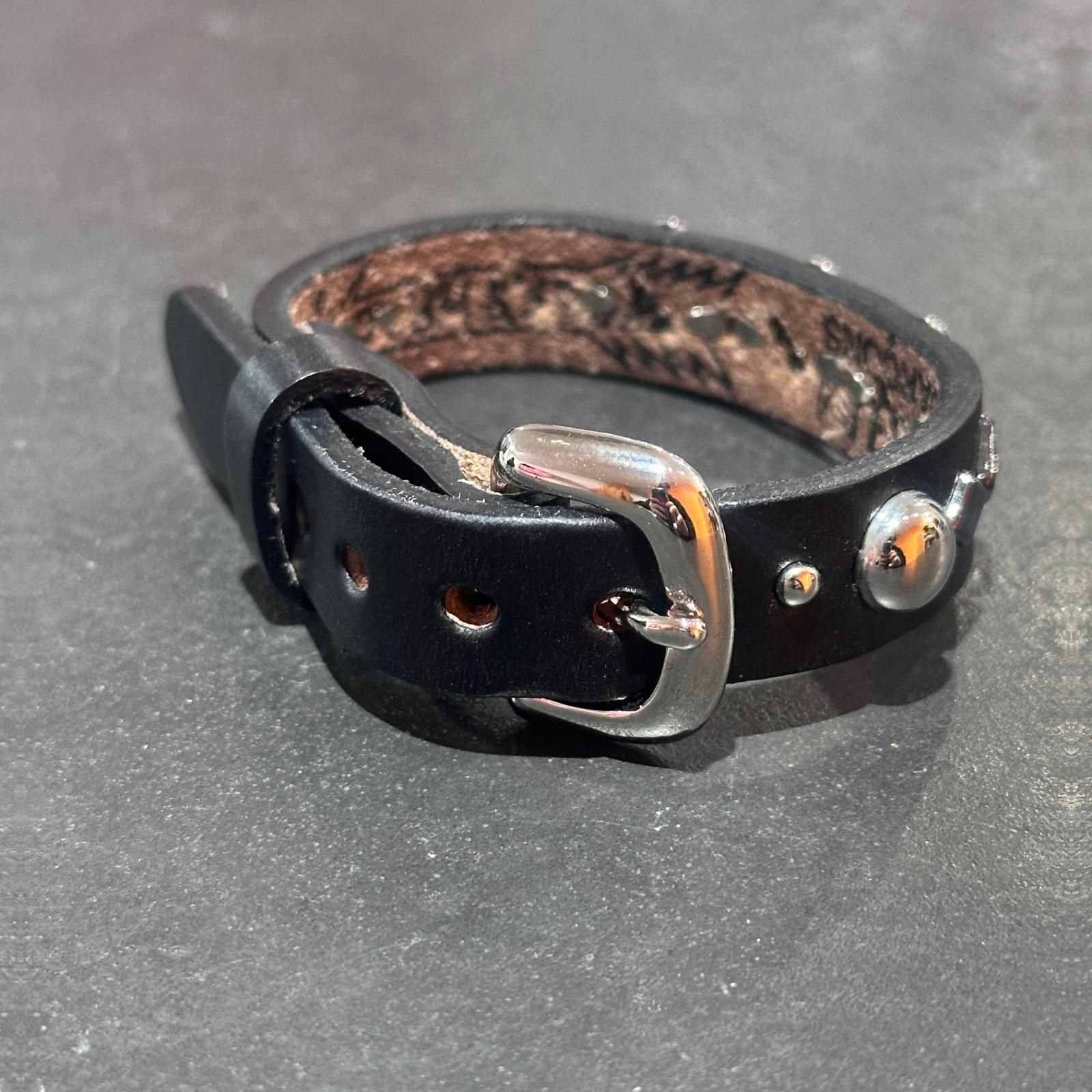 WOLF'S HEAD × COMME des GARCONS レザースタッズブレスレット 革