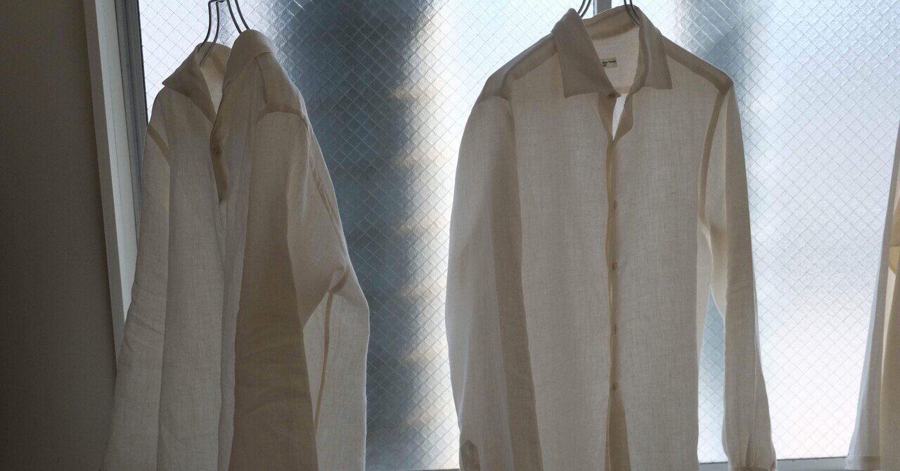 Aquellos Ojos Verdes BISHU / Dressed linen のシャツ｜水岡