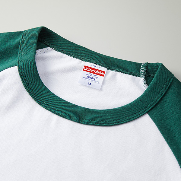 5048-01 5.6オンス ラグランロングスリーブTシャツ（1.6インチリブ