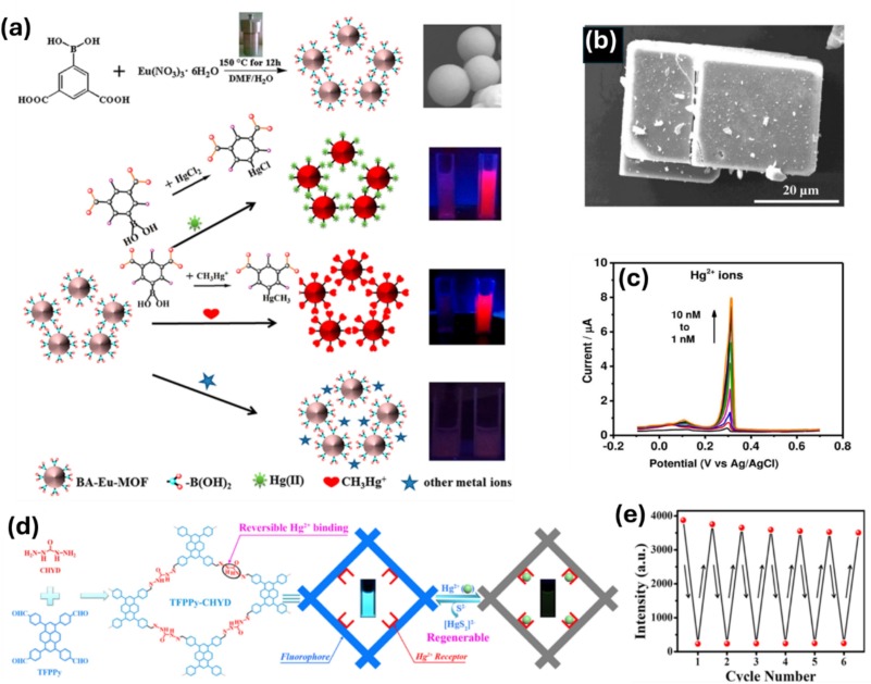 Recent research on MOF and COF-based materials for heavy metal ion